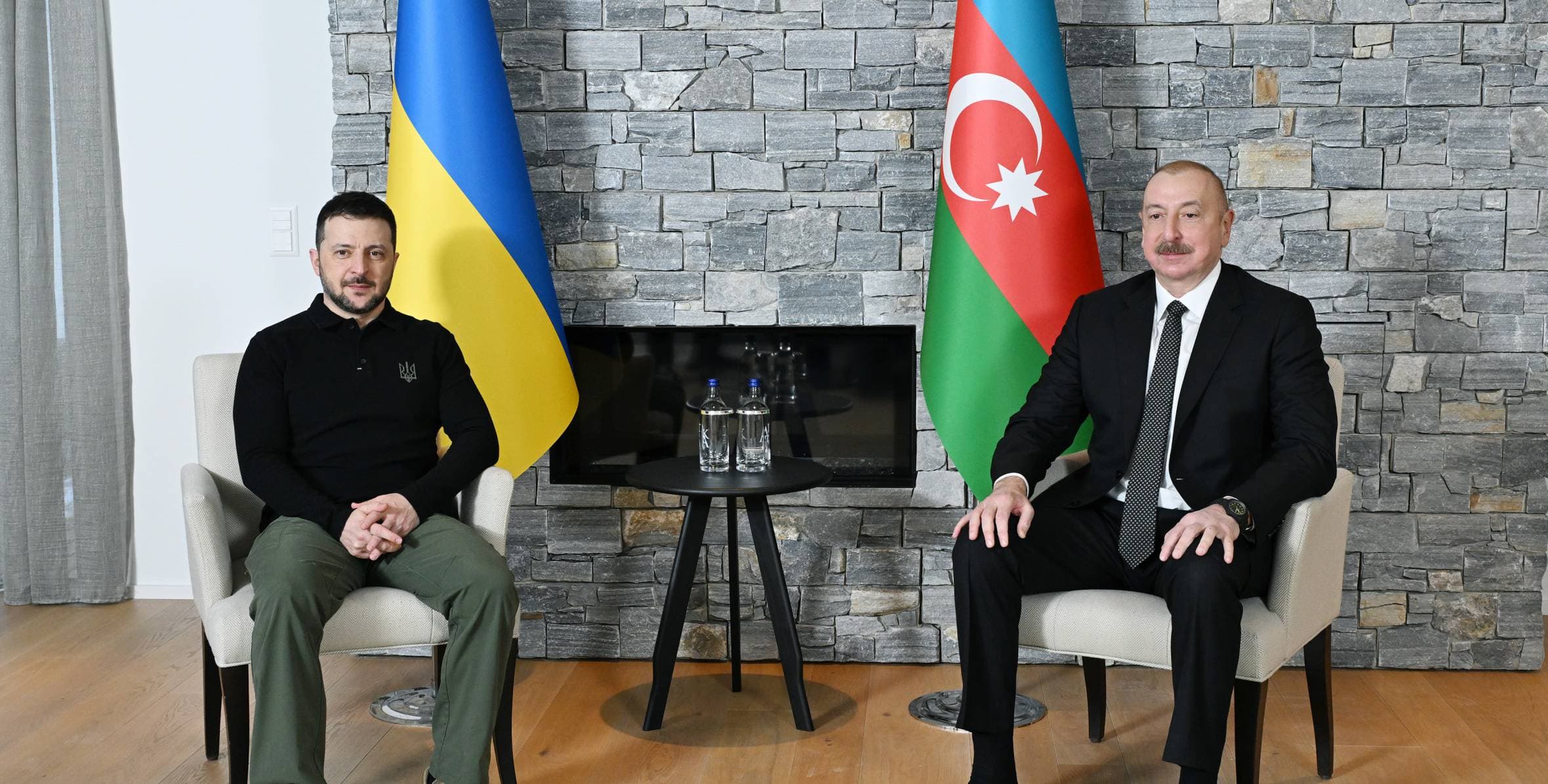 Ilham Aliyev Met with President of Ukraine in Davos